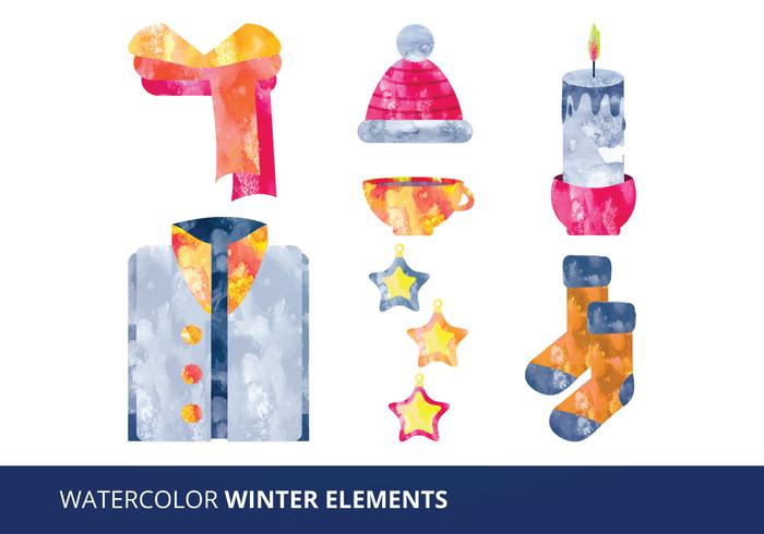 Watercolor Elements Vector Illustration Watercolor Elements Vector Illustration