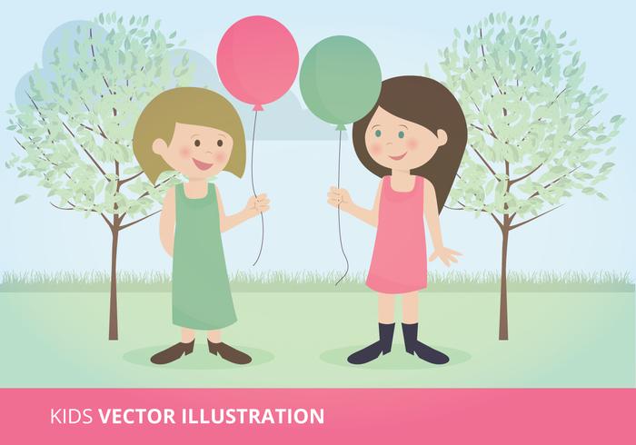 Niños ilustración vectorial vector