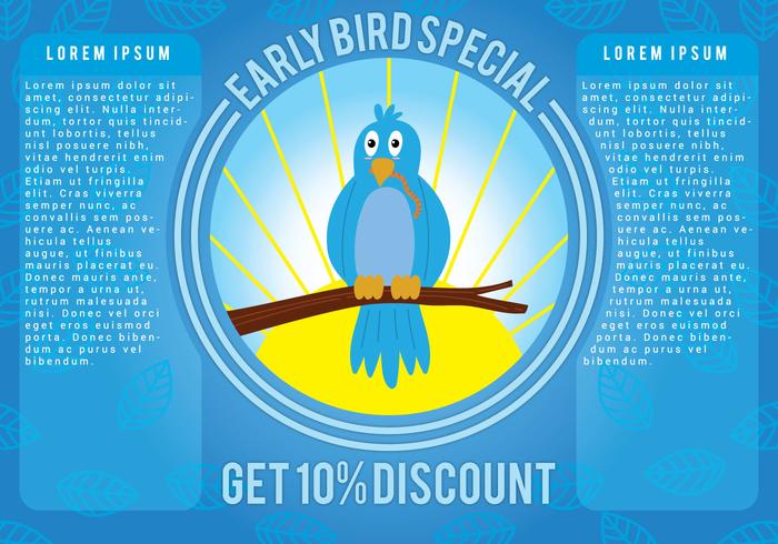 Early Bird Promotion Vector