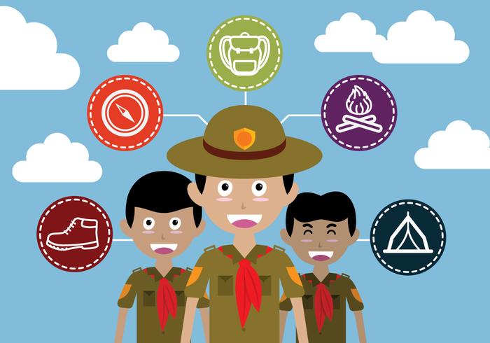 Boy Scout Ilustración Vectorial vector