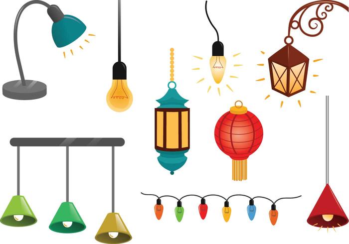 Free Hanging Lights Vectors Free Hanging Lights Vectors
