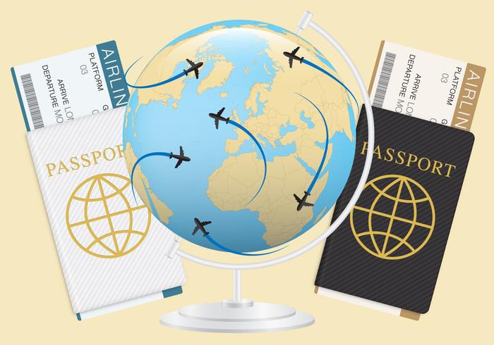 Tickets And Passports vector