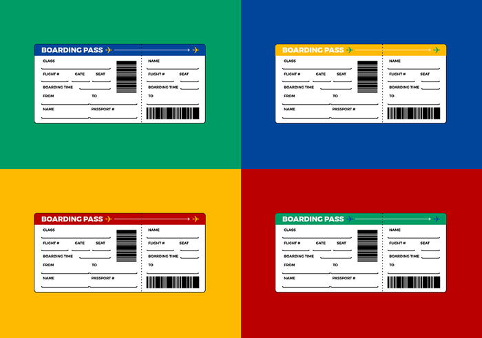 Airline Ticket - Boarding Pass Vector