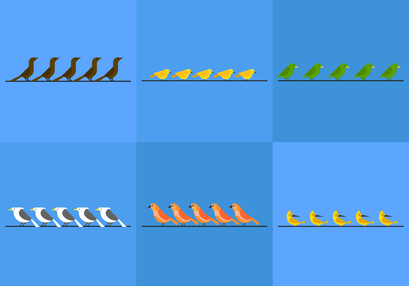 Birds On A Wire Download Free Vector Art, Stock Graphics & Images