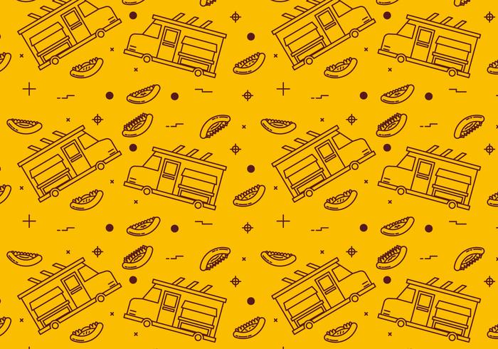 Free Foodtruck Vector Patterns 2