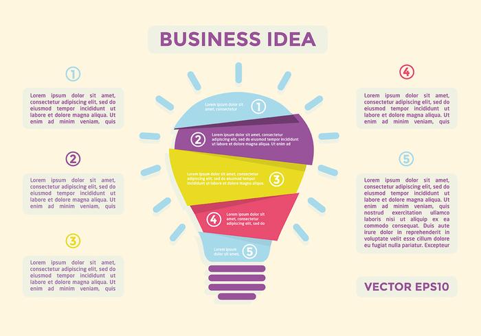 Free Flat Business Idea Vector