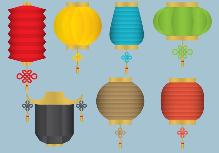 Oriental Hanging Light Vectors