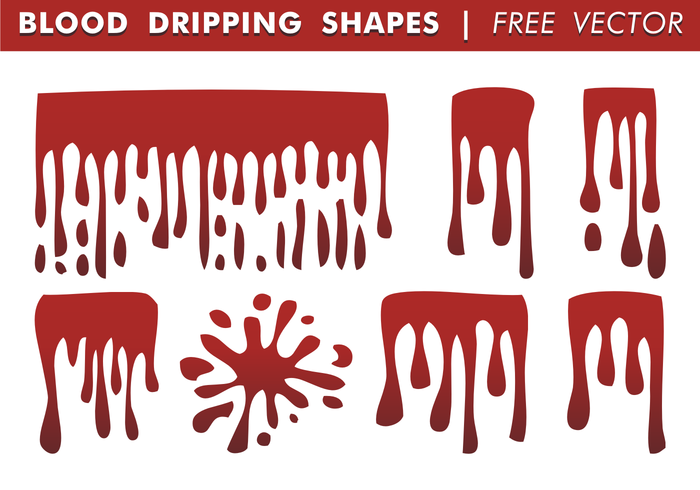 Blood Dripping Shapes Vector