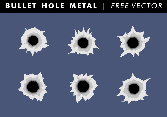 Bullet Hole Metal Free Vector