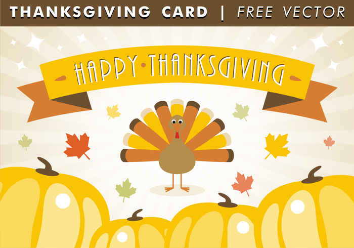 Happy Thanksgiving Card Free Vector