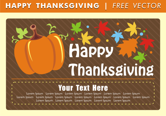 Happy Thanksgiving Card Free Vector