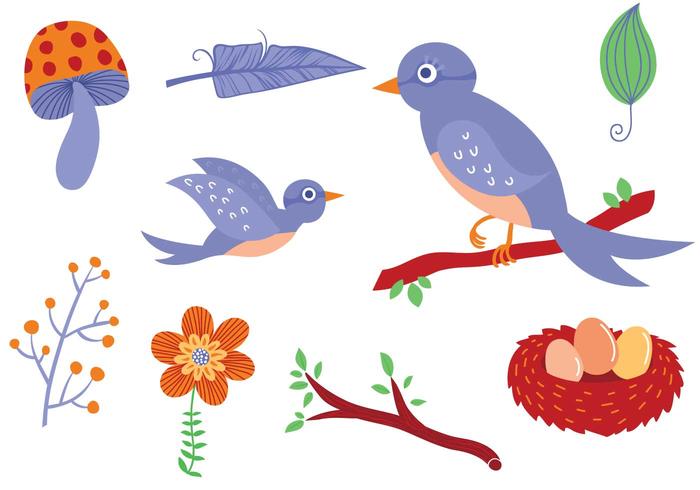 Free Forest Birds Vectors