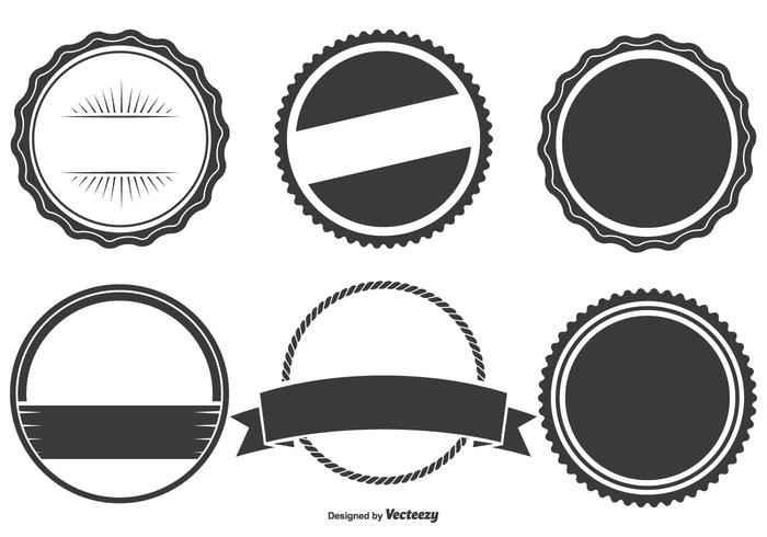 Assorted Badge Shapes Set vector