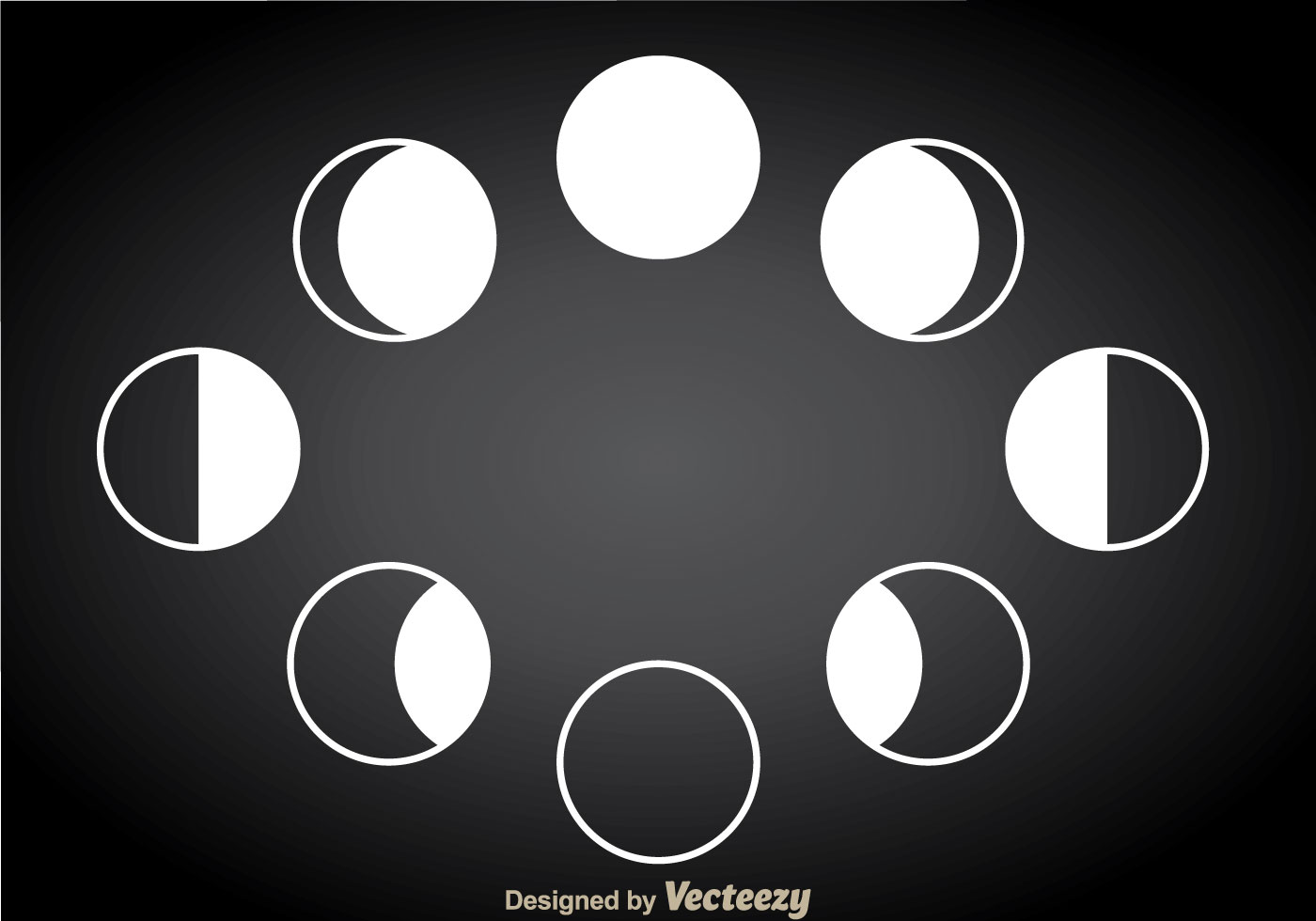 Moon White Icons 99623 Vector Art at Vecteezy