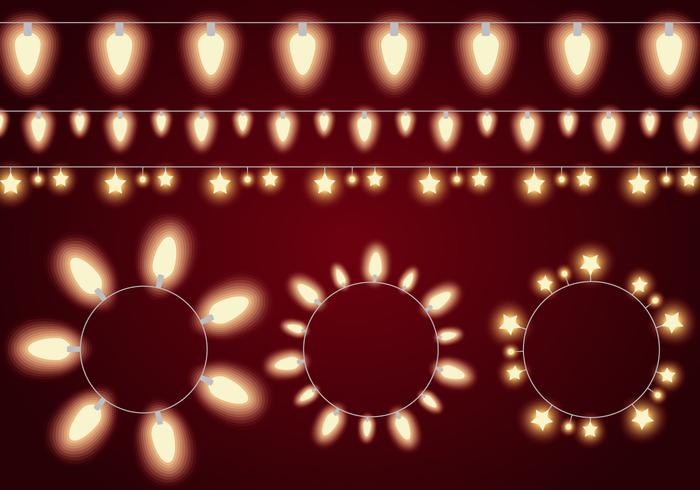 Glowing Light String Vectors