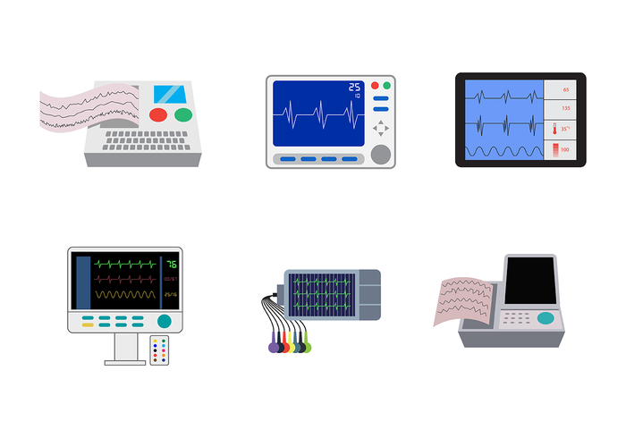 Vector libre de la máquina de Ekg