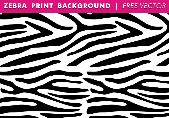 Zebra Print Background Free Vector