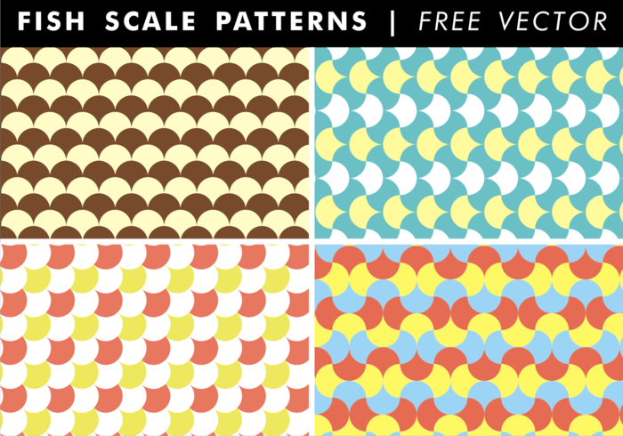 Fish Scale Patterns Free Vector