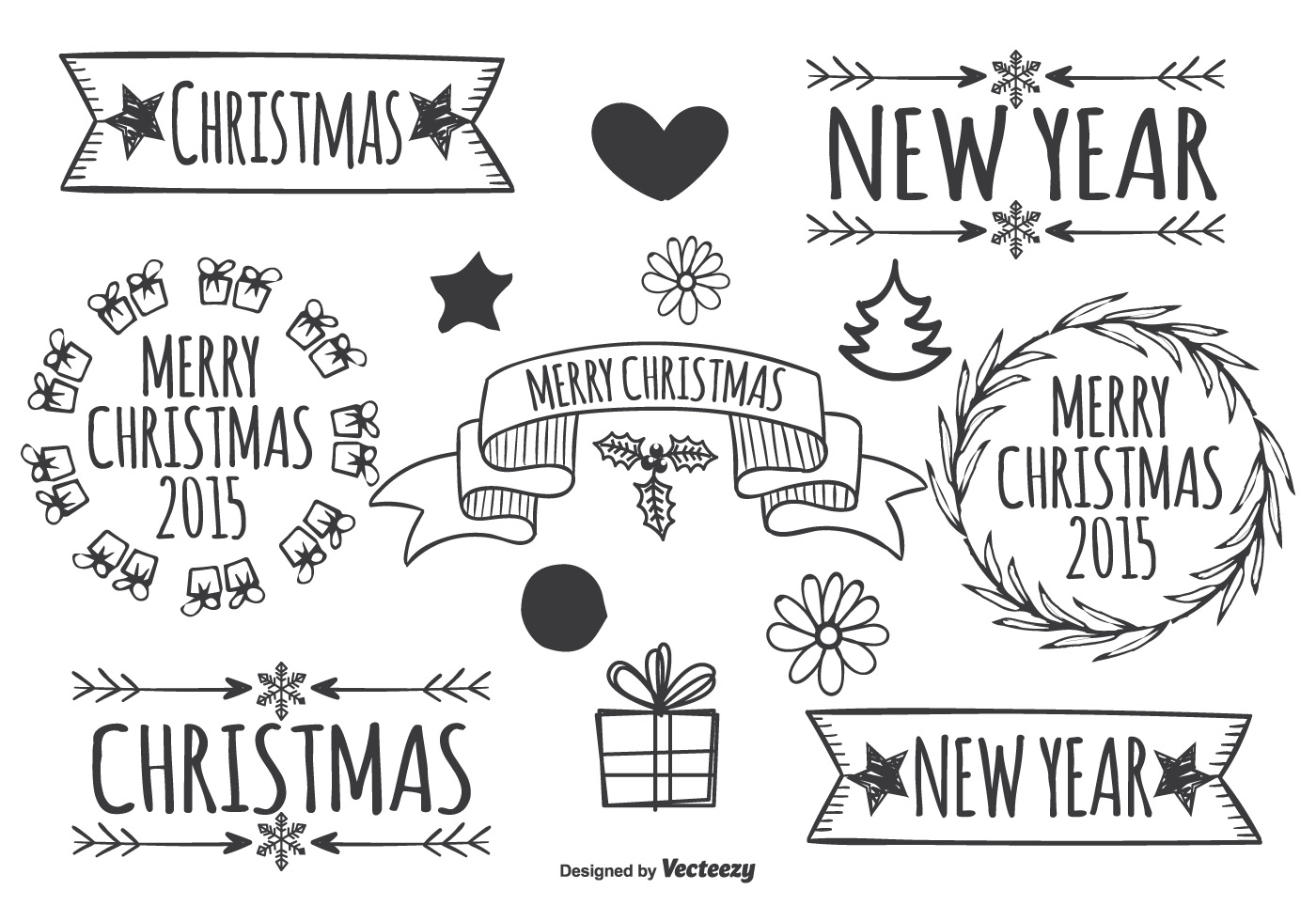 Hand Drawn Christmas Vector Art, Icons, and Graphics for Free ...