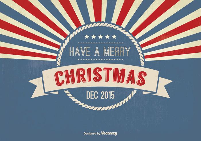 Retro Style Christmas Greeting Illustration vector