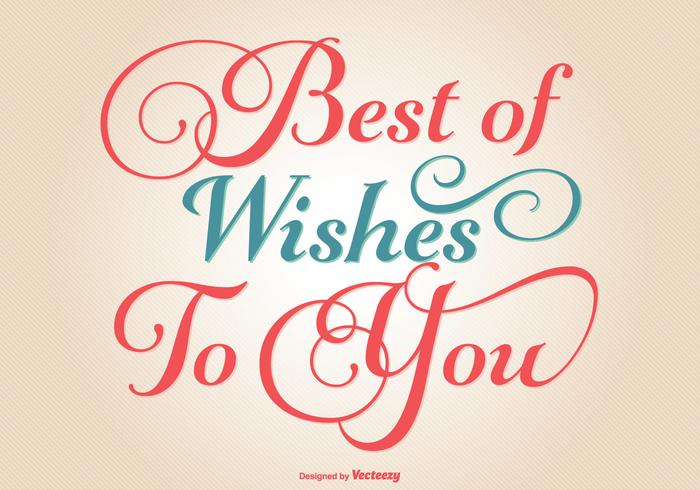 Typographic Best Wishes Illustration vector