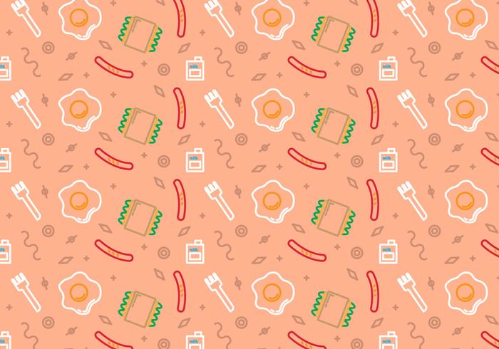 Free School Lunch Vector Pattern 8