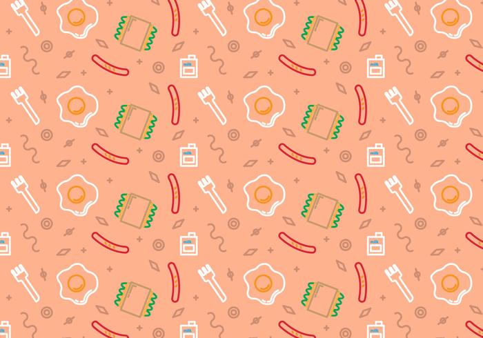 Free School Lunch Vector Pattern 8