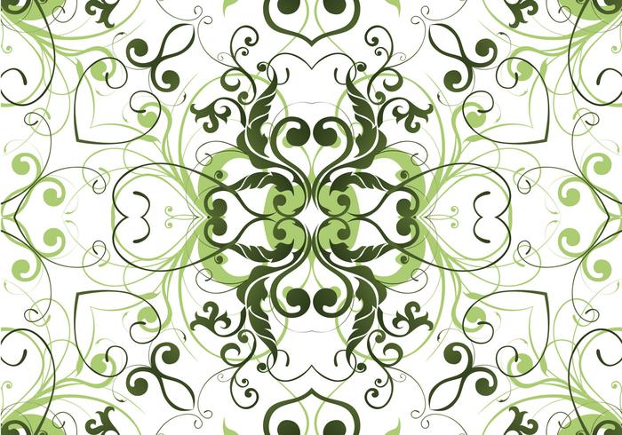 Green garden pant pattern background vector