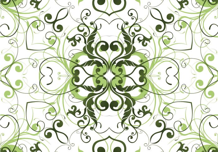 Green garden pant pattern background vector