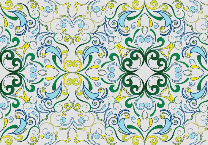 Green seamless garden pattern vector