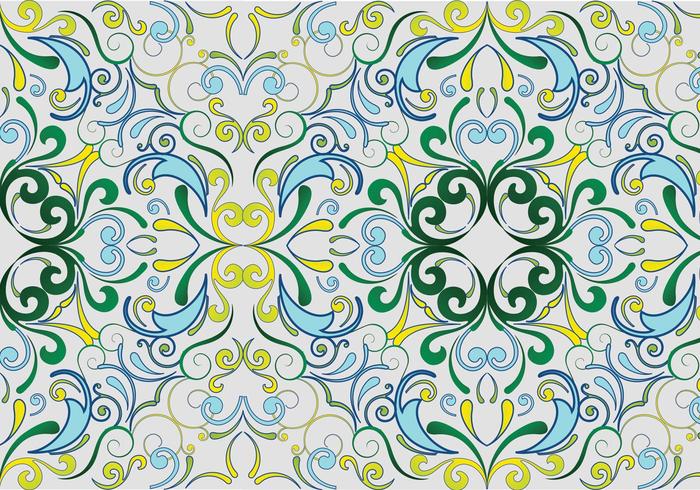 Green seamless garden pattern vector