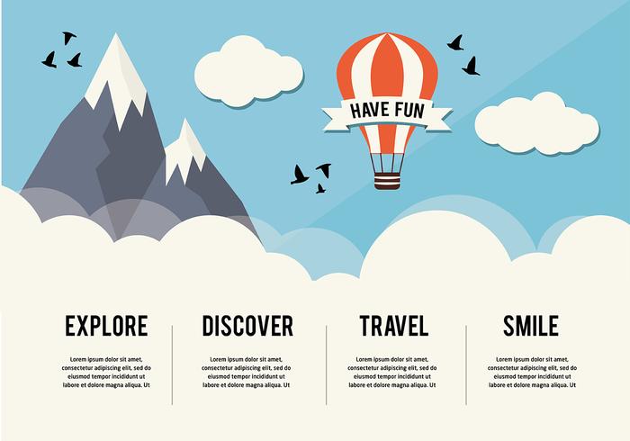 Hot Air Balloon Background vector