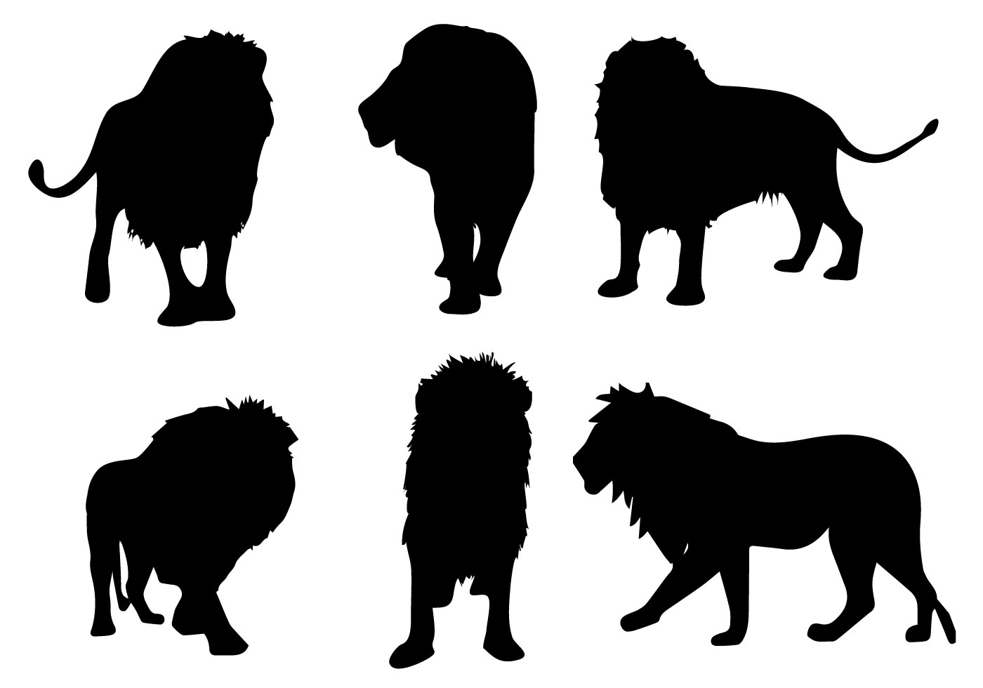 Download Free Lion Silhouette Vector 99751 - Download Free Vectors, Clipart Graphics & Vector Art