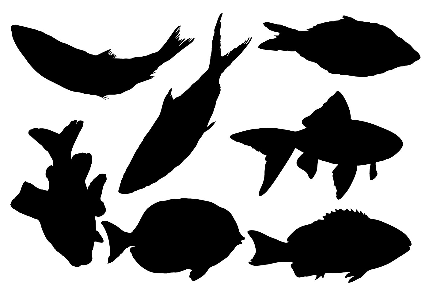 Download Free Fish Silhouette Vector 99756 Vector Art at Vecteezy