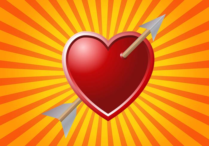 Free Arrow Through Heart Vector