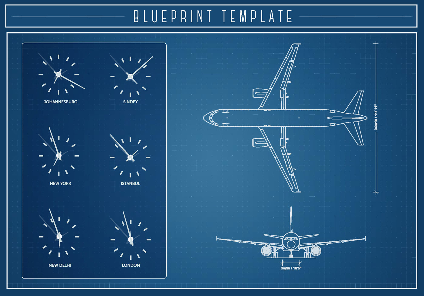 Airlplane Blueprint Vector Download Free Vector Art 