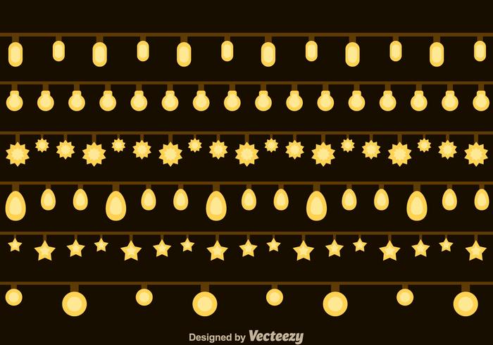 Lámparas de luces de cuerda vector