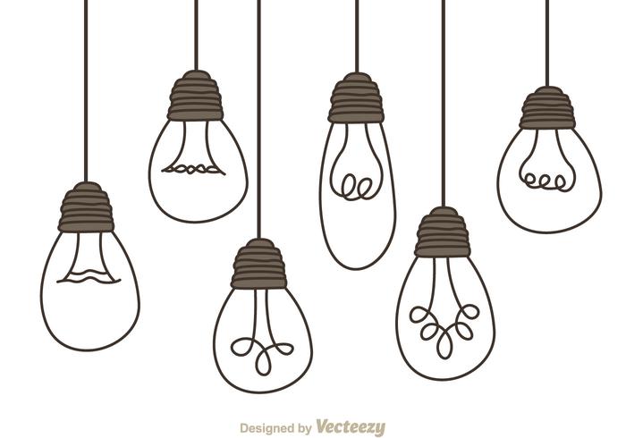 Hanging Light Bulbs vector