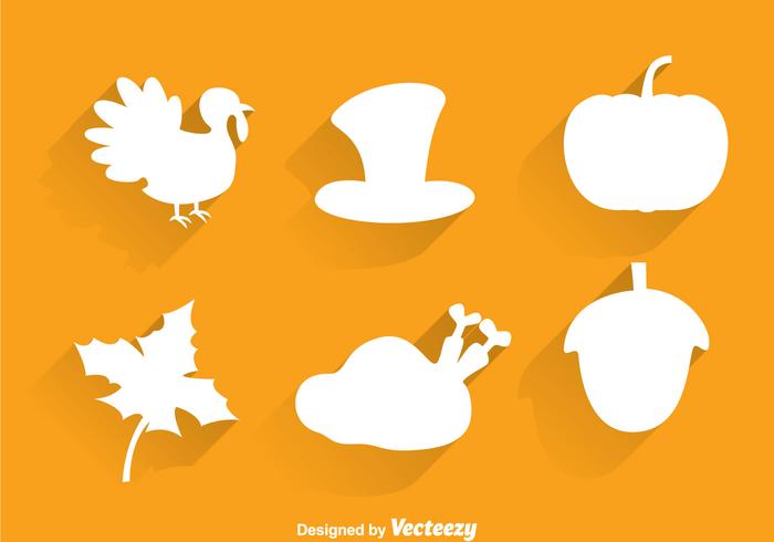 Thanksgiving Silhouette Icons vector