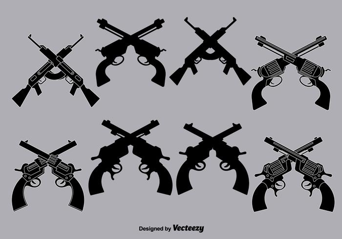 Vector de armas cruzadas