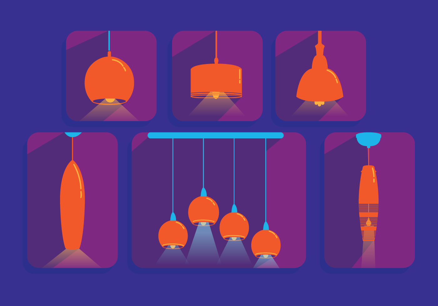 Hanging Light Vector Pendants 99815 Vector Art at Vecteezy