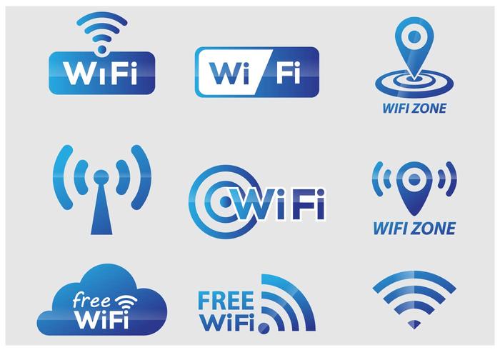 Vector de símbolos Wi-Fi