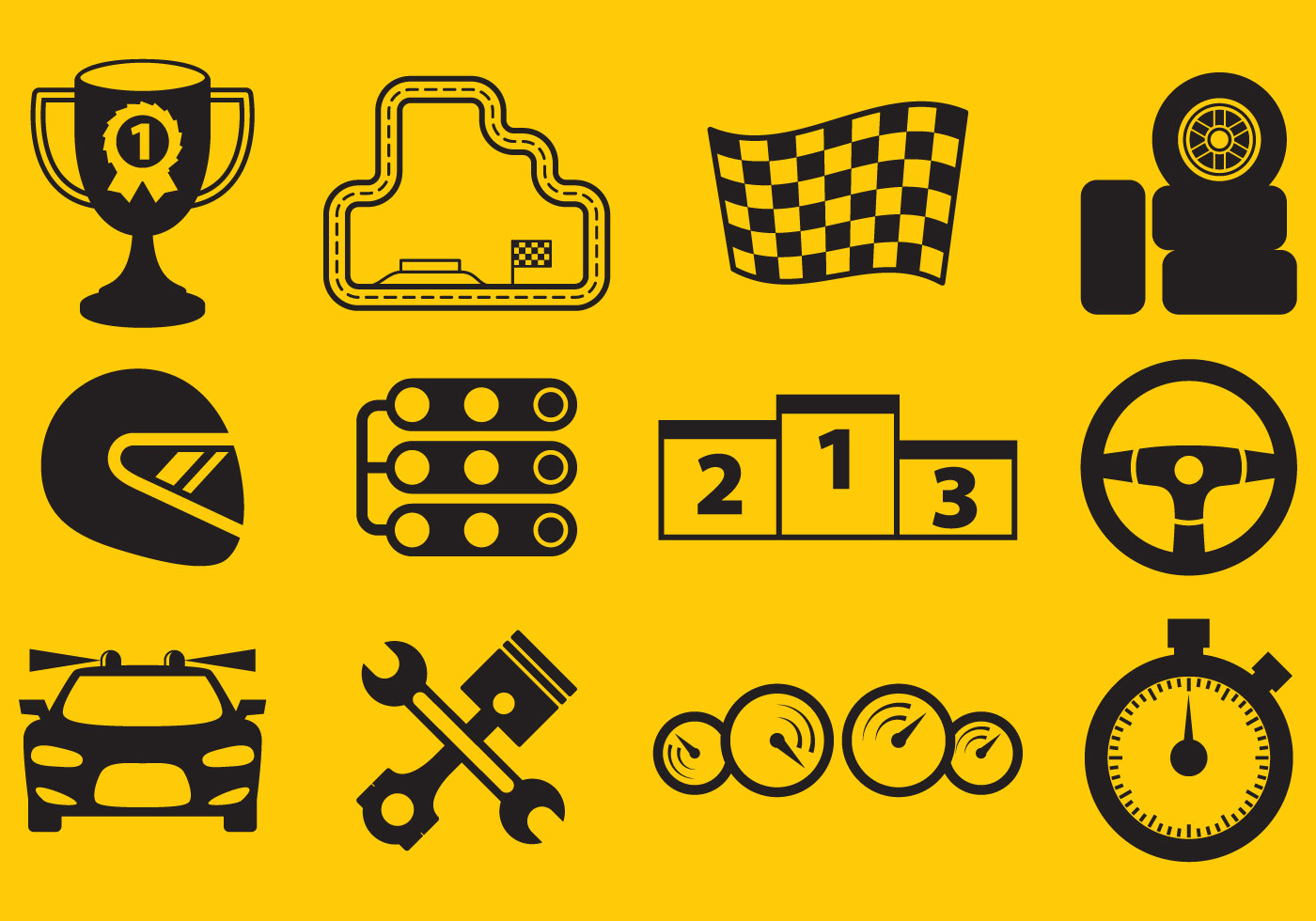 Vector Racing Icons - Download Free Vector Art, Stock Graphics & Images