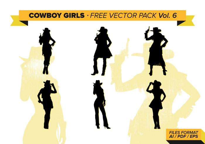 Cowboy Girls Silhouette Free Vector Pack Vol. 6 Cowboy Girls Silhouette Free Vector Pack Vol. 6
