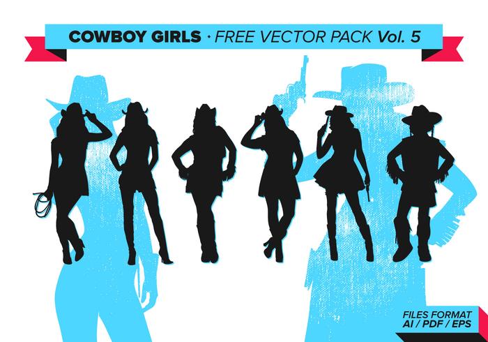 Cowboy Girls Silhouette Free Vector Pack Vol. 5 Cowboy Girls Silhouette Free Vector Pack Vol. 5