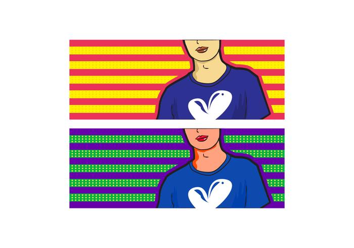 Free Simple Pop Art Facebook Cover vector