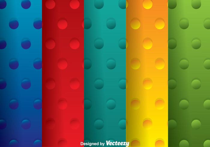 Colorful Polka Dot Pattern Set vector