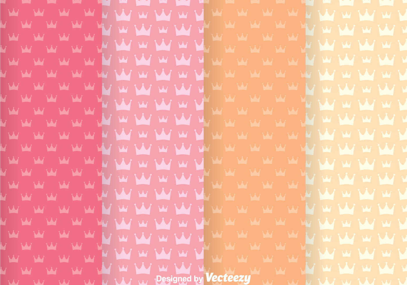 Sweet Crown Girly Vector Patterns 99926 Vector Art at Vecteezy