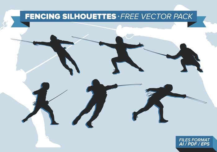 Fencing Silhouettes Free Vector Pack Vol. 2
