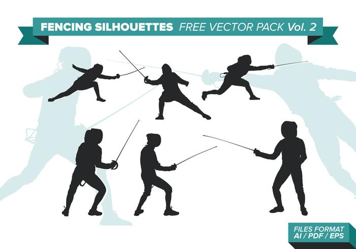 Fencing Silhouettes Free Vector Pack Vol. 2 Fencing Silhouettes Free Vector Pack Vol. 2
